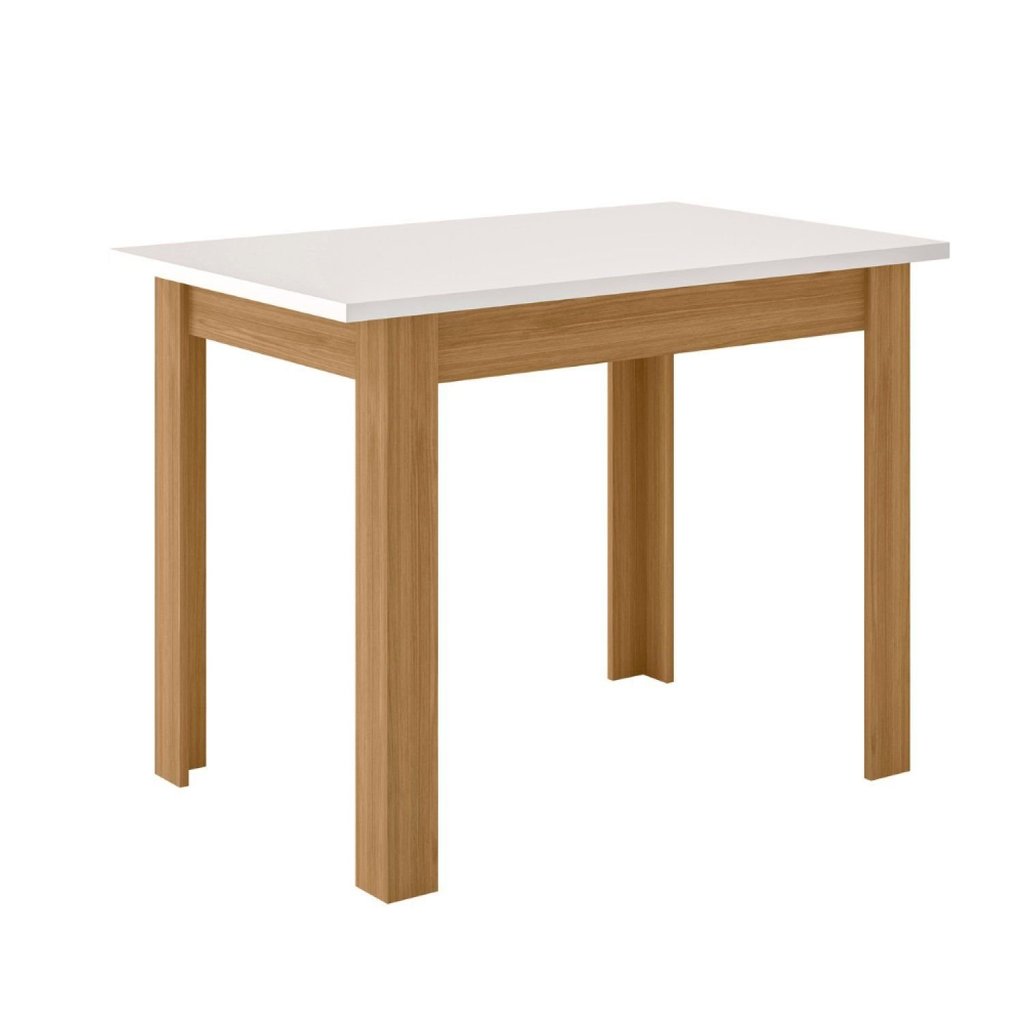 Mesa de Jantar Retangular 108cm Bellagio Laranja/Freijo UV/Off White