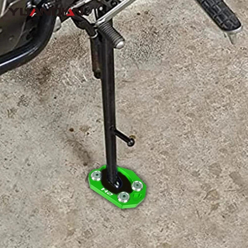 Motocicleta Para Kawasaki NINJA 400/ZX-6R/Z650 Z800/Z1000/Z900 Suporte Lateral Ampliador Trenó Almofada De Pé