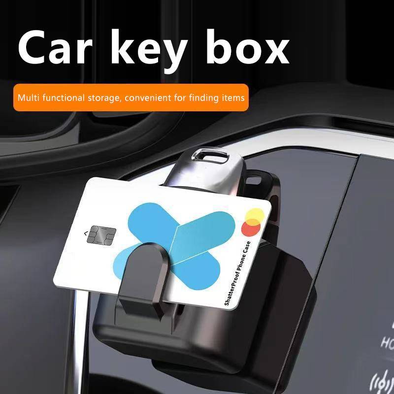 BEC Porta-Chaves Do Carro Clipe Caixa De Armazenamento Interior Automóvel Painel Organizador Montagem Adesiva Para Cartã