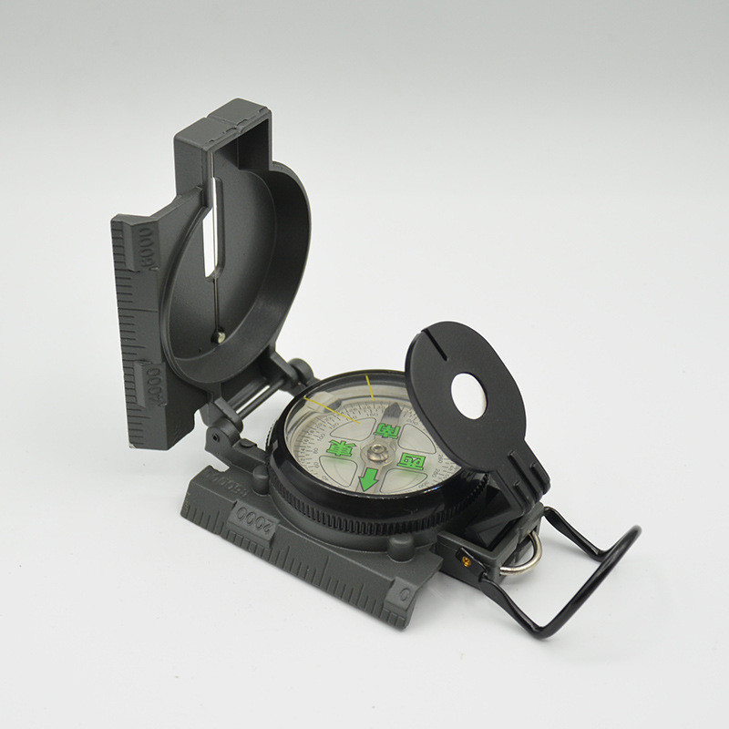 DC45-2 Metal 1: 5.0000 Cinza Bússola Chinesa Ao Ar Livre Portátil Aventura Camping Geografia Instrumento de Ensino