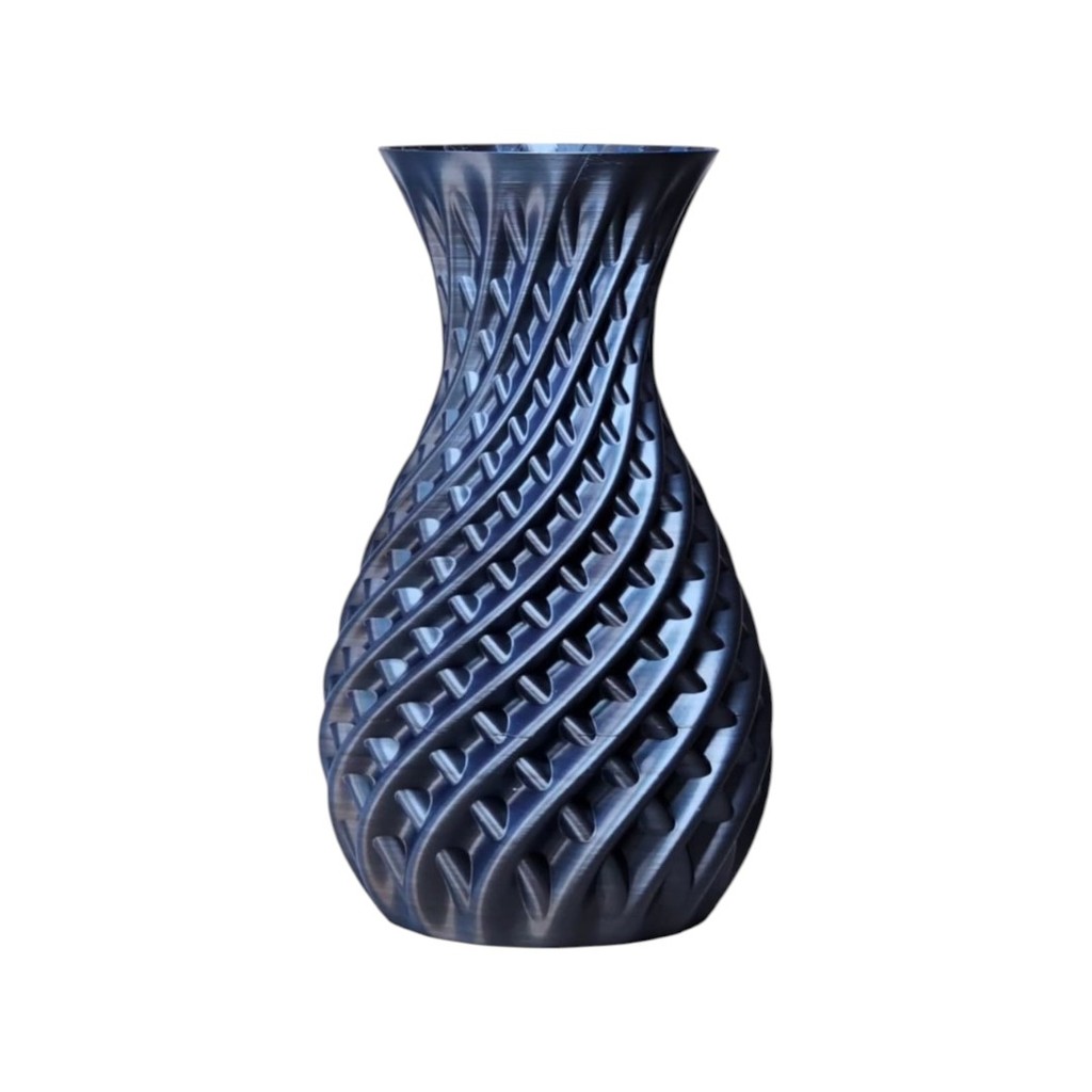 Vaso Decorativo Geométrico Espiral Paramétrico 25cm