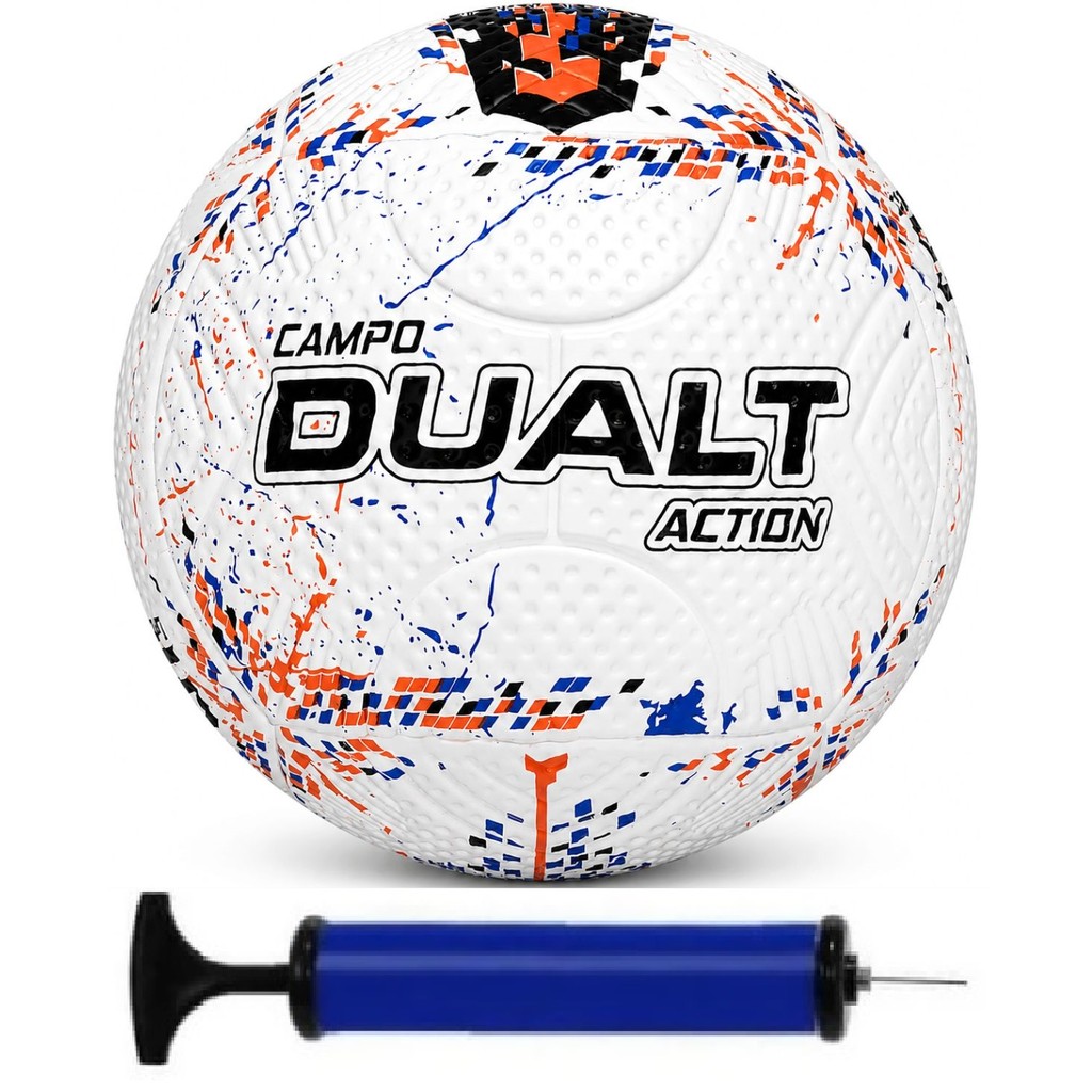 Bola Campo Dualt Action Mod 2 PU Recreativa + Bomba de Ar