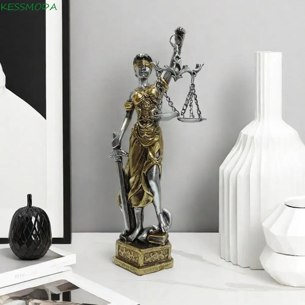 Ornamentos De Mesa Da Deusa Justiça Kesselmanmoda , Estátua De Fundo Estável Em Resina