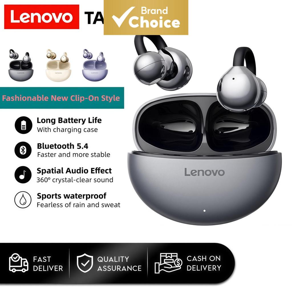 Lenovo TA410 Fones De Ouvido Bluetooth 5.4 Clip-On Abertos Longa Vida Útil Da Ba