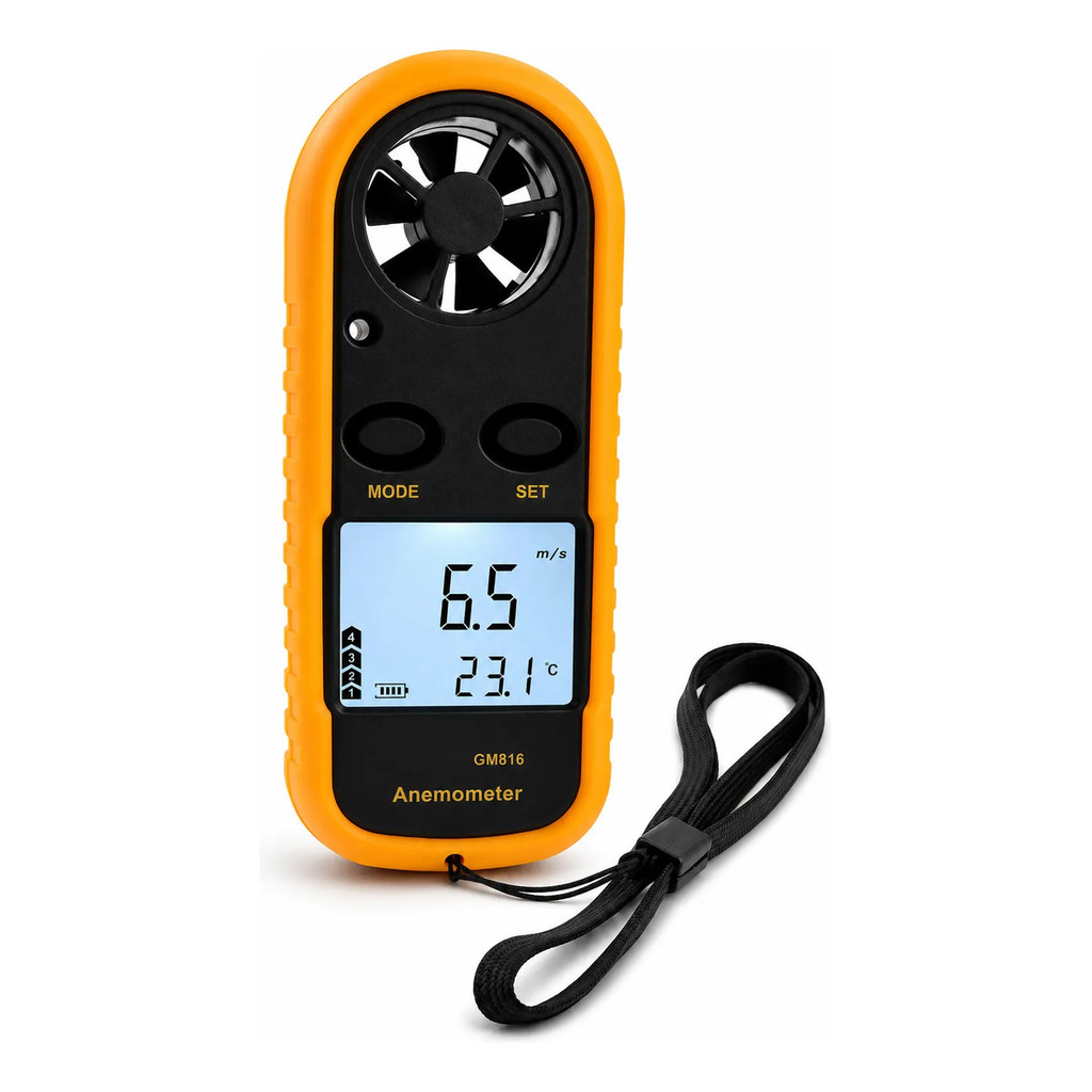 Medidor Anemômetro E Termômetro Digital Velocidade Vento Ar Termômetro Instrumento Profissional