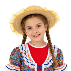 Chapéu De Palha Festa Junina Tamanho Único - Abrakadabra