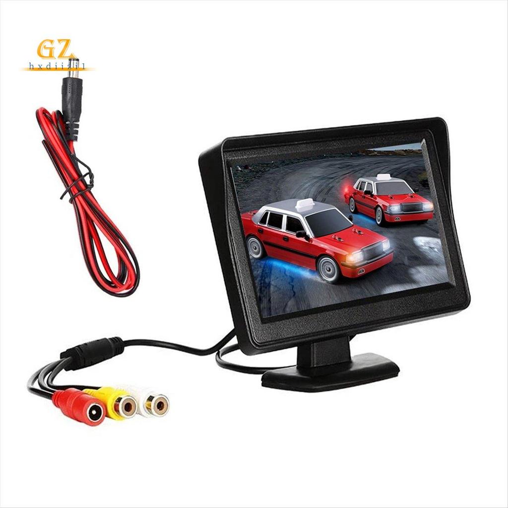 [gzhxdiizi1] DC 9V-24V 4.3 Polegadas Kit De Monitor Retrovisor De Carro TFT LCD Câmera De Visão Traseira De Sistema De E