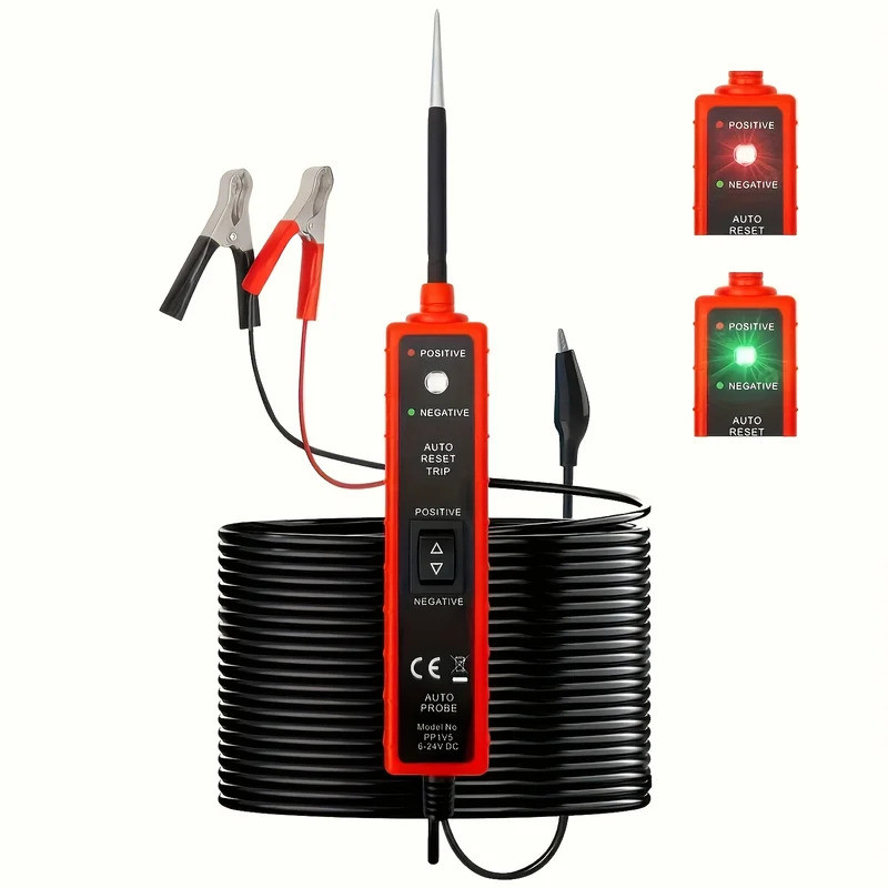 Ferramenta De Diagnóstico Multifuncional Do Verificador Sistema Elétrico Automotivo 6V-24VDc Com Continuidade Circuito D