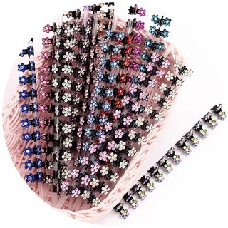 Kit 40 Mini piranha presilha para cabelo detalhada em strass