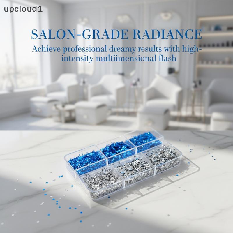 [upcloud1] 1mm Mini Estrela Espumante Prego Glitter Pentagrama Decoração De Unhas Design De Salão De Beleza Acessórios F