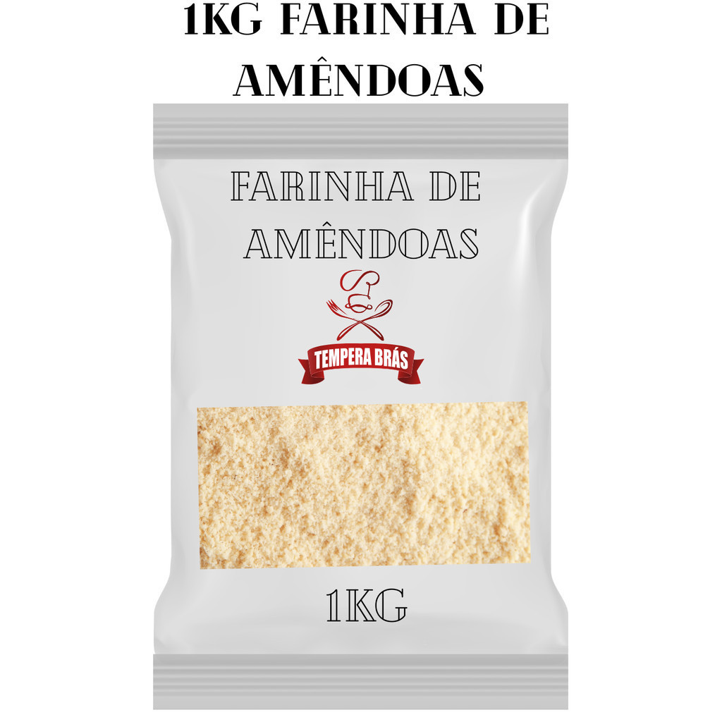 1KG Farinha de Amêndoas Low Carb 100% Natural Pura Sem Glúten 1Kg