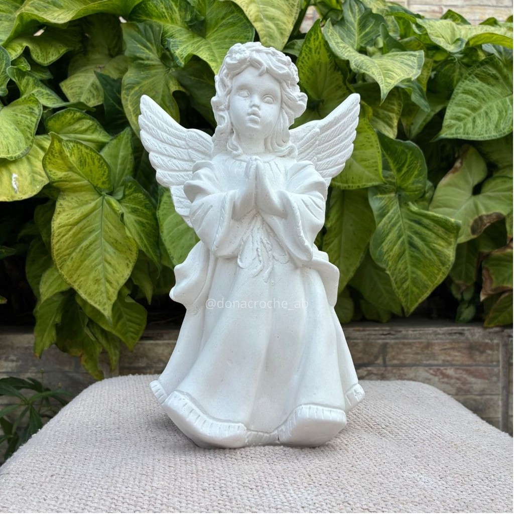 Anjo Da Guarda 24cm-Gesso Premium Cru/Para Customizar