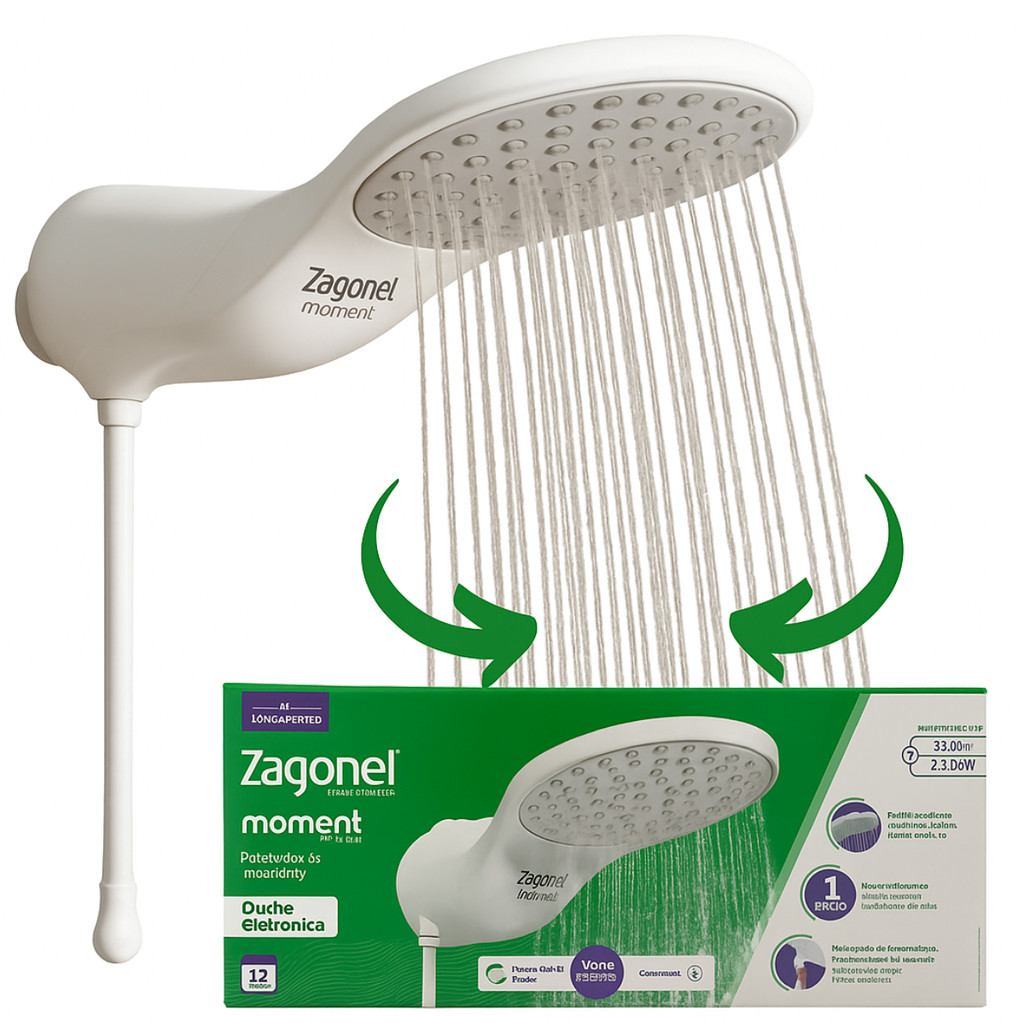 Chuveiro Ducha Eletrônica Zagonel Moment 220v 7500w Original Branco