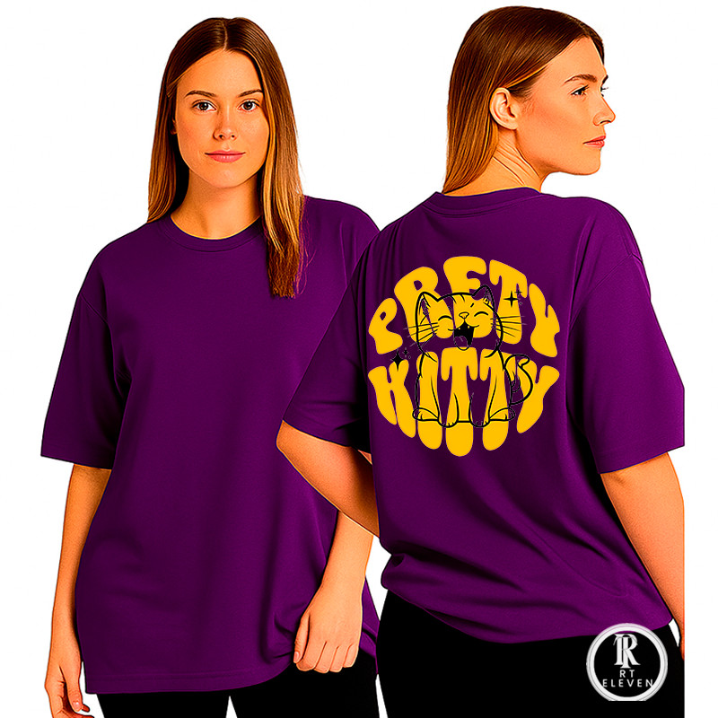 Camiseta Feminina oversized Feminina Pretty Girl Moda Fitness Treino academia exercícios Malha 100% Algodão Premium