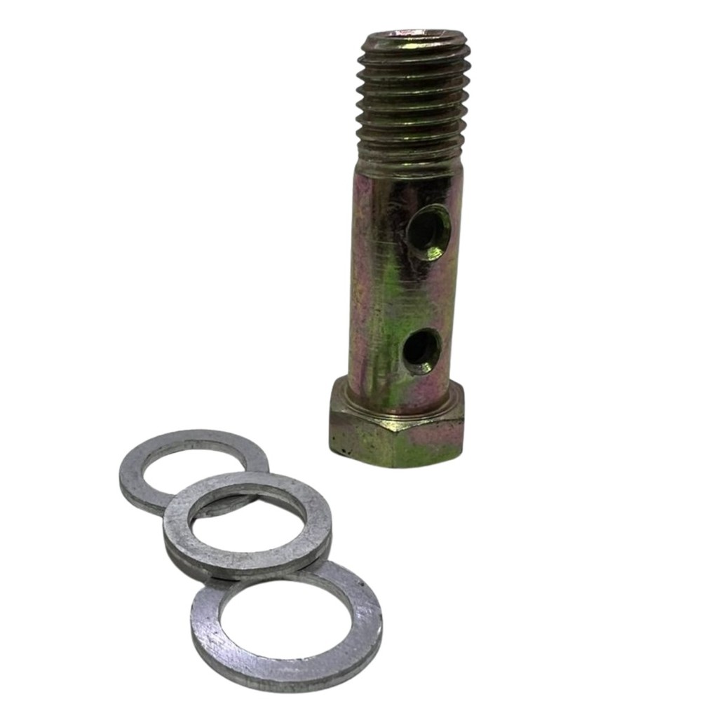 Parafuso Oco Duplo 12x40x1,5 MM 4 Furos + 3 Arruelas