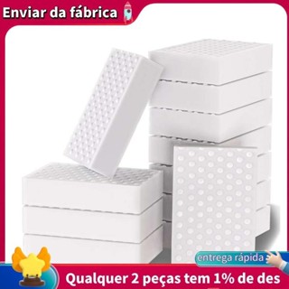 10Peças Esponja Mágica De Alta Densidade Comprimida Limpeza Melamina Borracha Cozinha Banheiro Sofá em Oferta na Shopee