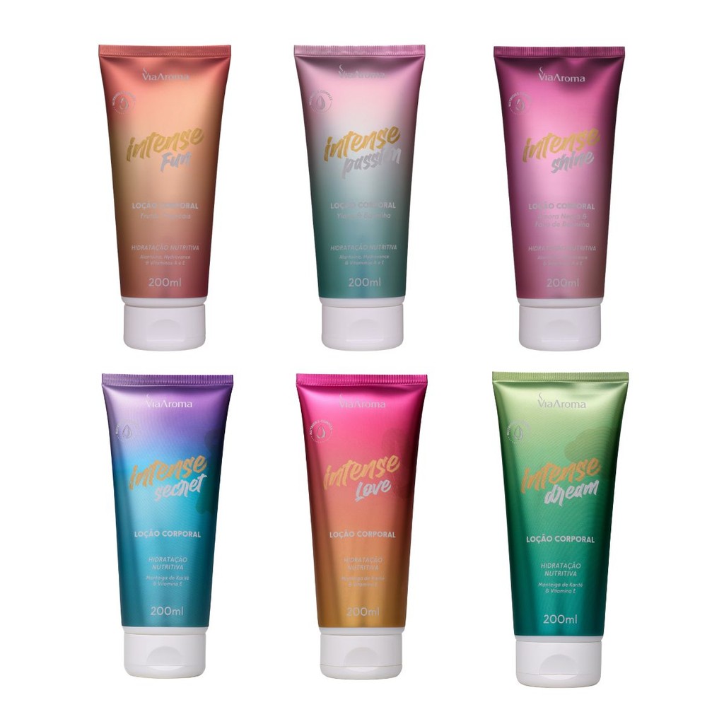 Creme Hidratante Corporal Desodorante Intense Via Aroma - 200ml em Oferta na Shopee