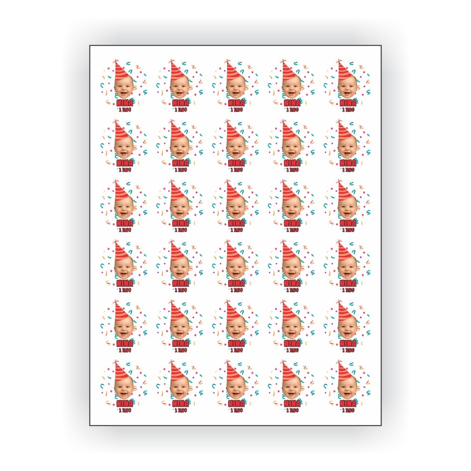 Cartela de Tattoos Personalizadas Aniversário 2 - 23x30cm com 30 un vermelho em Oferta na Shopee