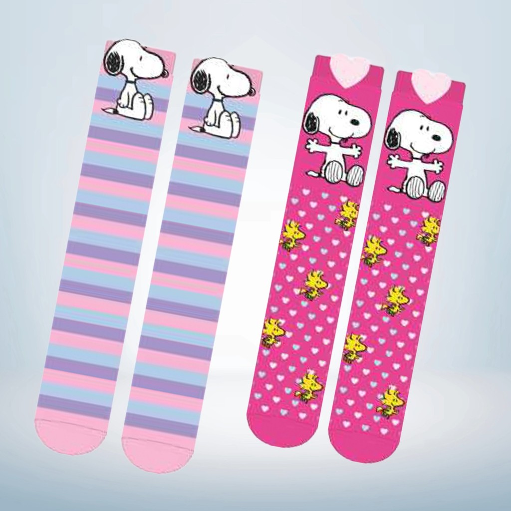 Par de Meia 3/4 3D Infantil Snoopy (Peanuts) – Produto Licenciado em Oferta na Shopee
