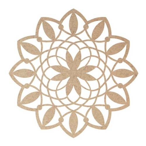 Pacote Com 10 Mini Mandalas Em  MDF Com 15 Cm Modelo 7 Produto Para Artesanato Placa Quadro Porta Lembrancinha Decoração