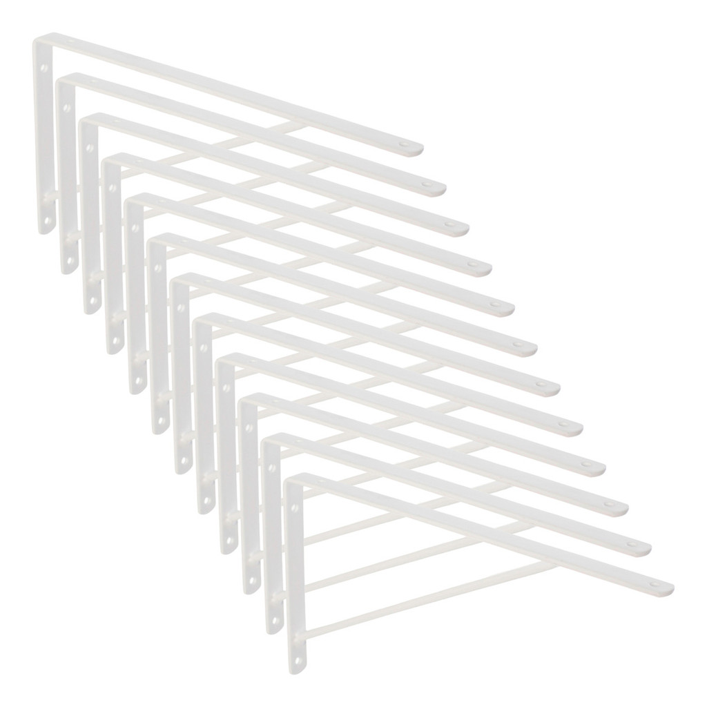 12 X Mão Francesa Cantoneira Prateleira L Suporte Tábua (Escolha Seu Tamanho) em Oferta na Shopee