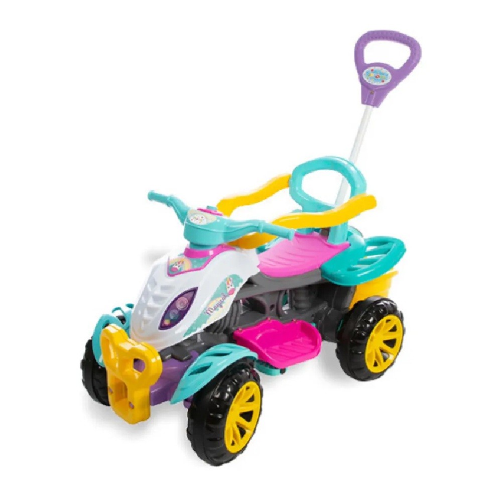 Quadriciclo Carrinho Infantil Menina Com Empurrador Maral em Oferta na Shopee