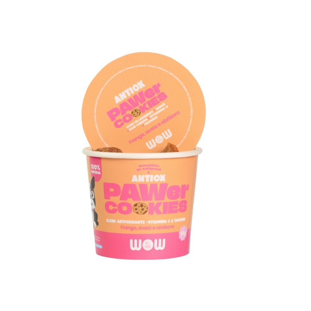 Pawer Cookies de Frango Petisco para Cães 35gr - Wow