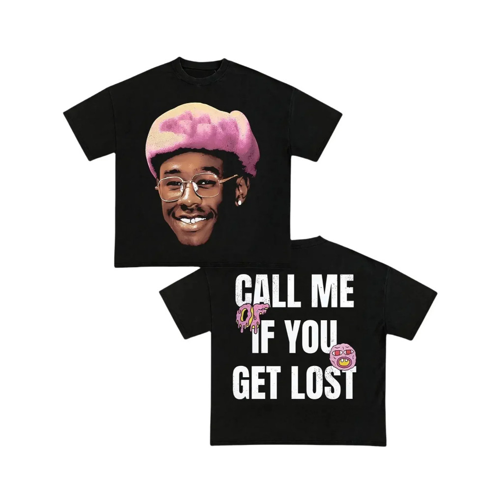 [Camiseta Premium em Algodão Puro]GXG Camiseta Unissex Algodão Call Me If You Get Lost Tayler Creator