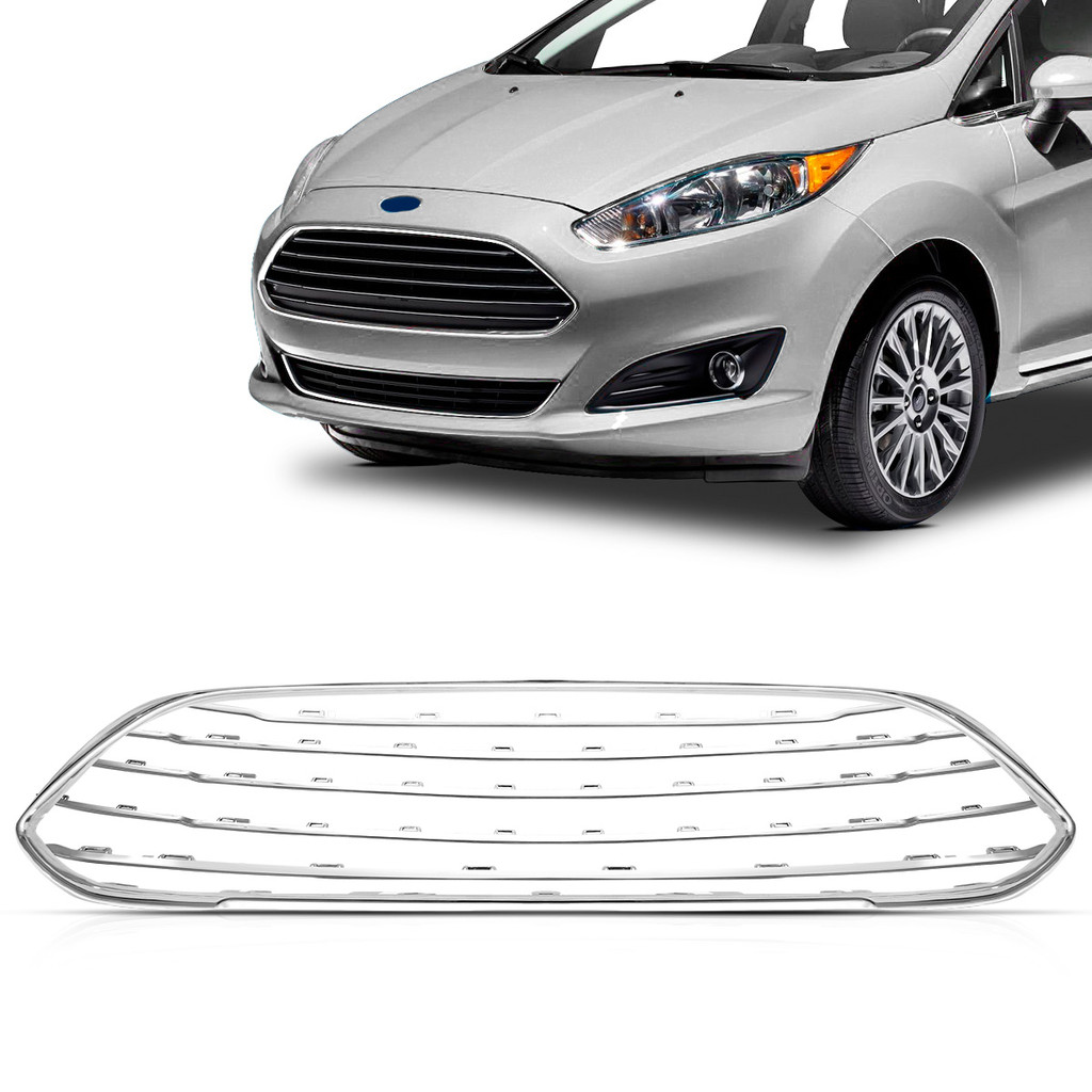 Kit Friso Grade Dianteira New Fiesta 2014 2015 2016 2017 Cromado em Oferta na Shopee