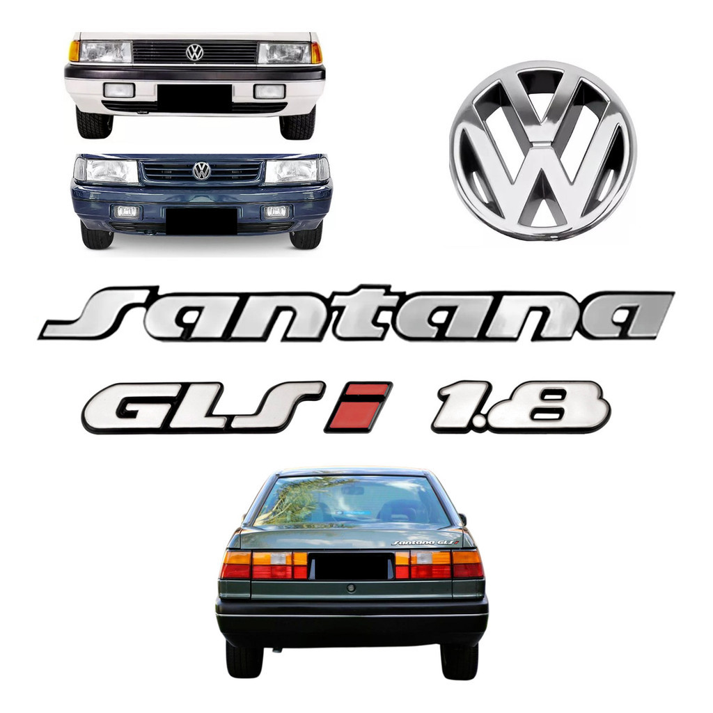 Emblemas Santana Glsi 1.8 + Vw Grade - 1991 À 1998
