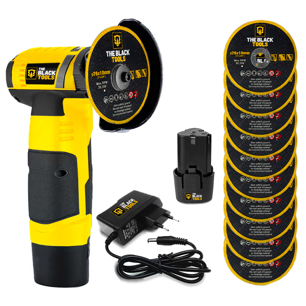 Esmerilhadeira Rebarbadora Lixadeira Mini Bateria 12v 660w Sem Fio 3pol 75mm Bmr120 The Black Tools em Oferta na Shopee