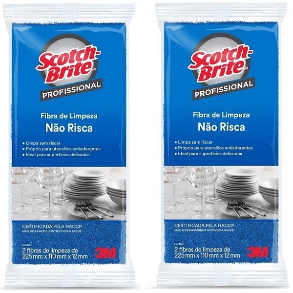 Kit com 4 Fibra de Limpeza Não Risca 3M Profissional em Oferta na Shopee