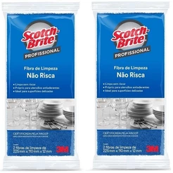 Kit com 4 Fibra de Limpeza Não Risca 3M Profissional