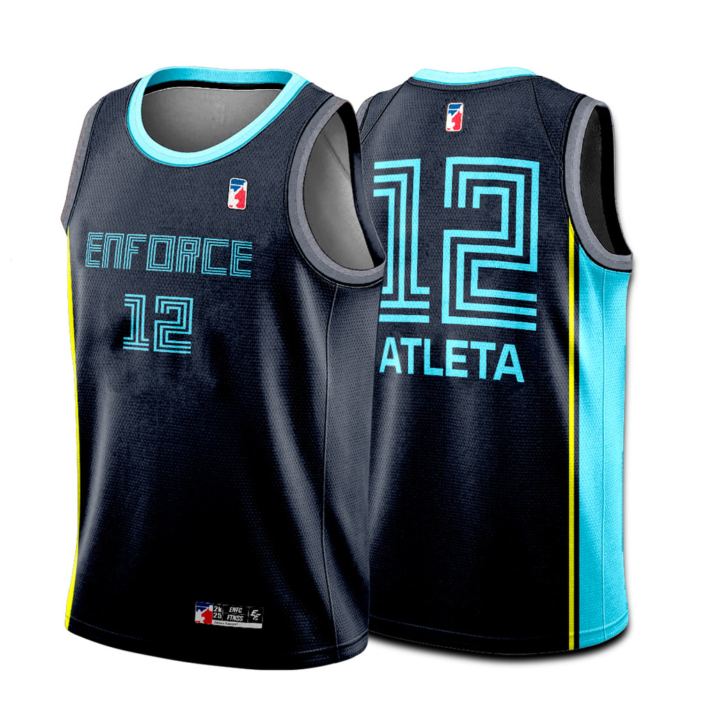 Camiseta Regata de Basquete Academia Treino Musculação Confortavel Azul e Preto