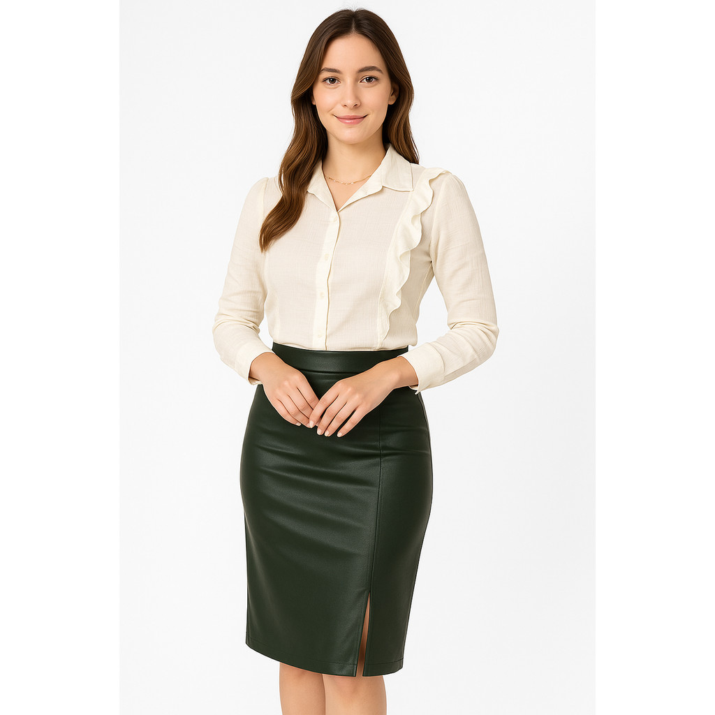Saia Moda Feminina Moda Evangelica Social Midi Lápis Secretária Cristã Elegante em Oferta na Shopee