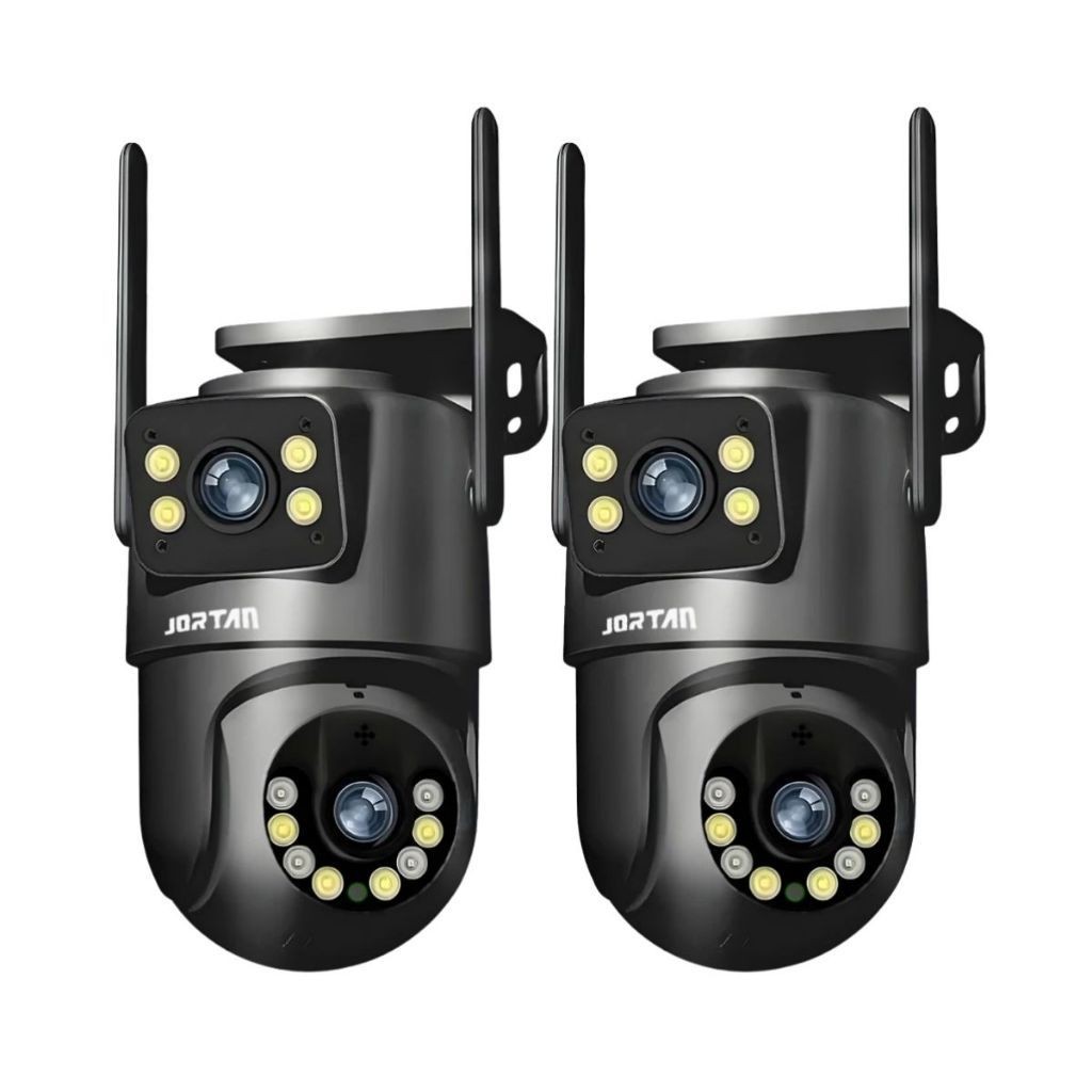 Kit 2 Câmera De Segurança a Prova de água Lente Dupla APP YOOSEE IP66 Camera IP WiFi 360 Cor Preto em Oferta na Shopee