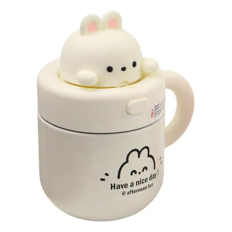 Caneca Térmica Animais 530ml Branco Branca Urso Infantil