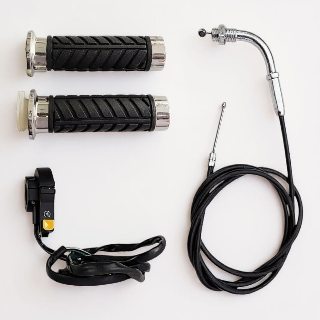 Kit Punho Acelerador Cabo Manopla Bicicleta Moskito Motor 2t Motorizada