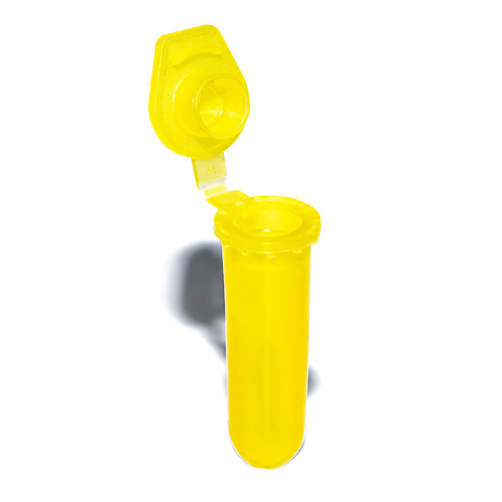 Microtubo 0,5ml Interno 1,5ml Externo Amarelo 1000 Unidades