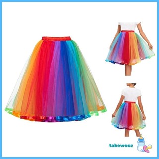 TAKE Saia Tutus Tule Camadas Colorida Feminina Arco-Íris Presentes em Oferta na Shopee