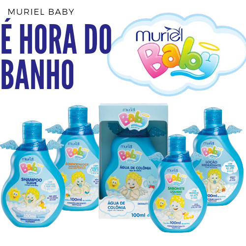Kit Maternidade Para Bebê Infantil MENINO Baby Muriel 100ml PRESENTE SHA/COND/SAB LIQUIDO/ COLONIA/HID em Oferta na Shopee