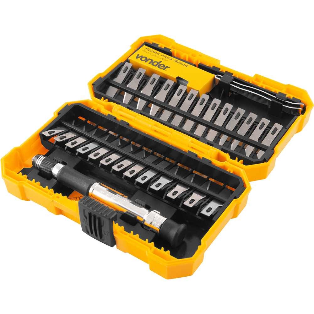 Jogo De Facas De Precisão Com 29 Peças Vonder em Oferta na Shopee