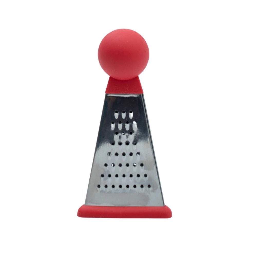 Ralador 3 Faces de Inox com Silicone Vermelho Oikos