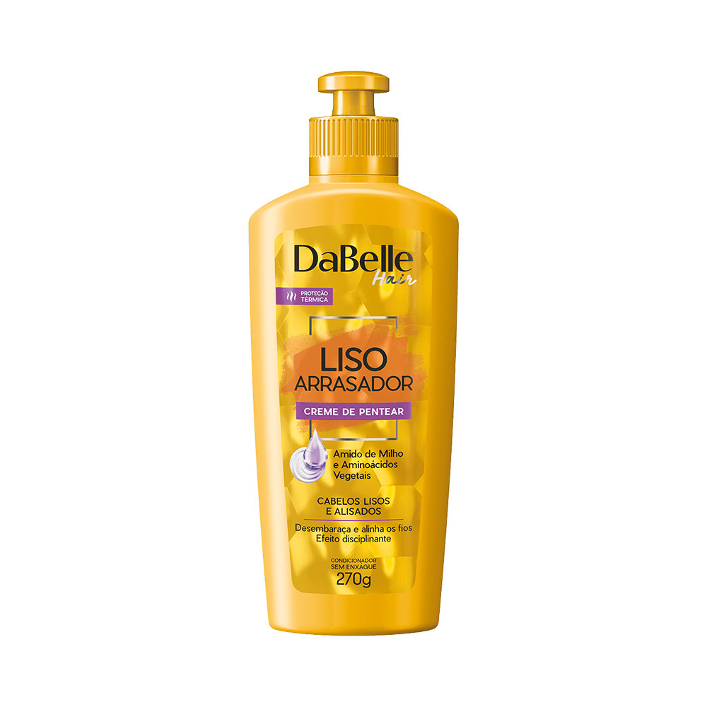 Creme de Pentear Dabelle Hair Liso Arrasador 270g em Oferta na Shopee