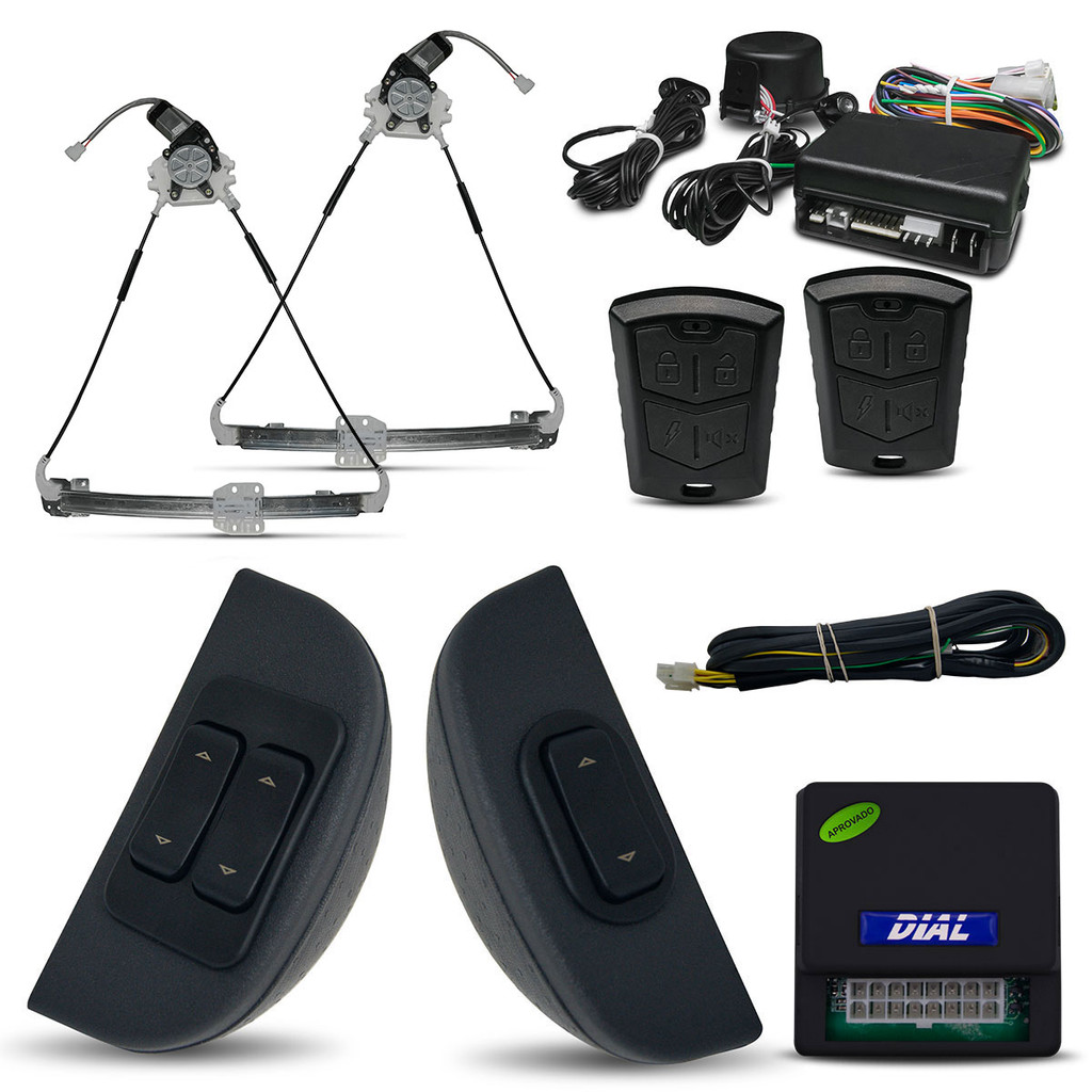 Kit Vidro Eletrico + Alarme Del Rey Corcel II Belina (1981/1996) 2 Portas Sens