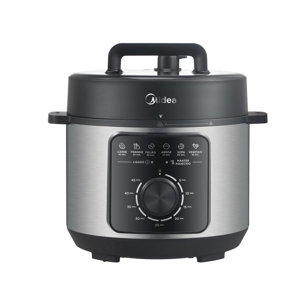Panela De Pressão Elétrica Midea 4 Litros Mecânica Preta E Inox PPM41 110V em Oferta na Shopee