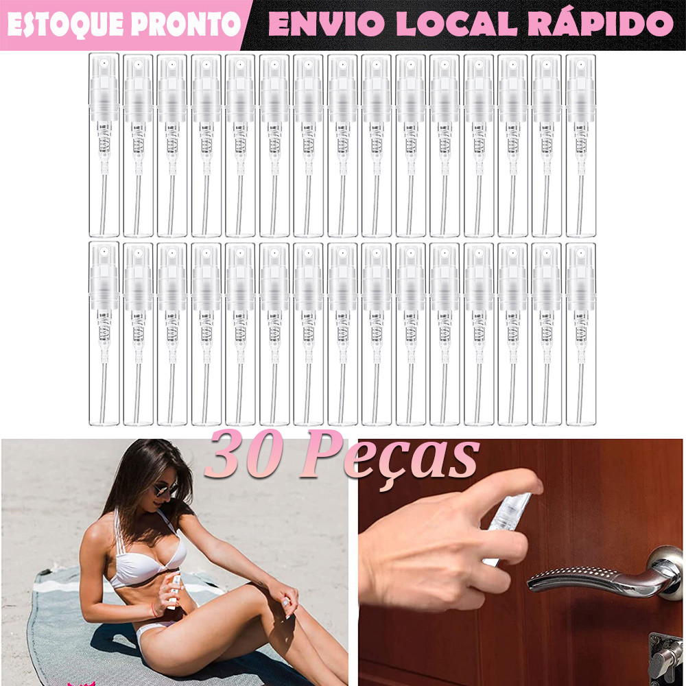 Branco frasco spray de 5 ml de vidro recarregável atomizador de frasco de vidro enxaguante bucal de perfume para limpeza