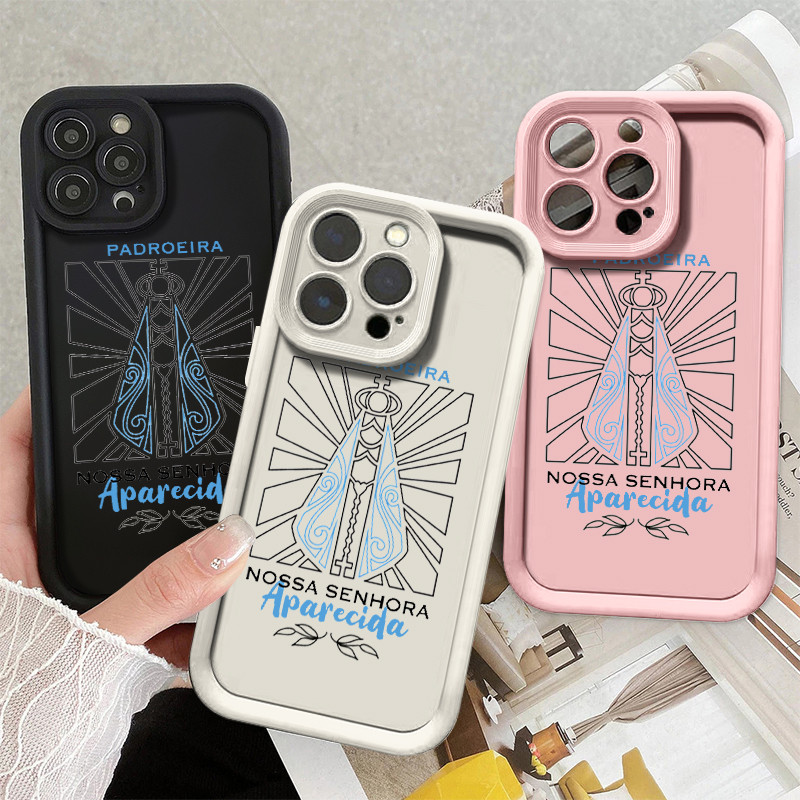 Capinha de celular Nossa Senhora Aparecida Padroeira para iPhone xr 16 15 14 13 12 11 pro max 7 8 plus Capa silicone