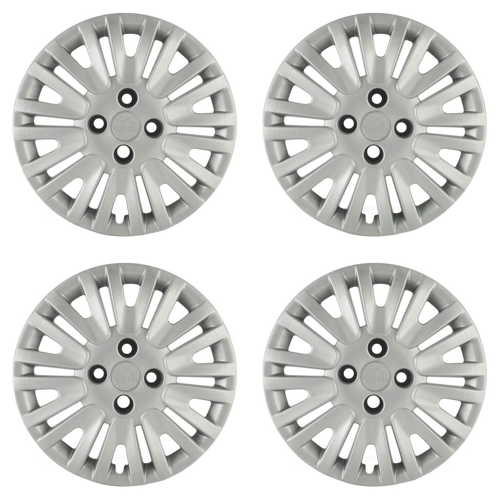 Calota Aro 14" cor Prata Modelo Gol Power G5 09/10 Jogo c/ 4 Calotas Grid - 010CA-PTA-E