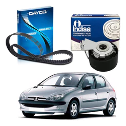 Kit Correia Dentada Tensor Peugeot 206 1.4 8v 2005 A 2009
